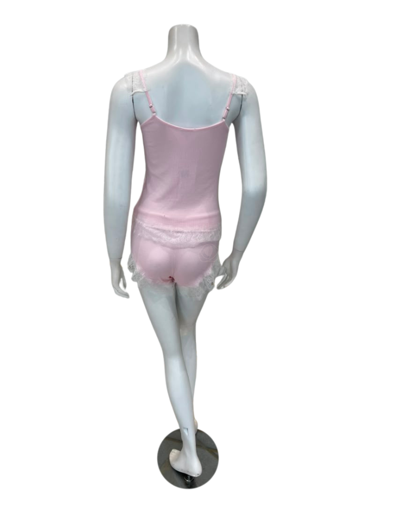 Oh! Zuza Pink Lace Cami & Shorts Set
