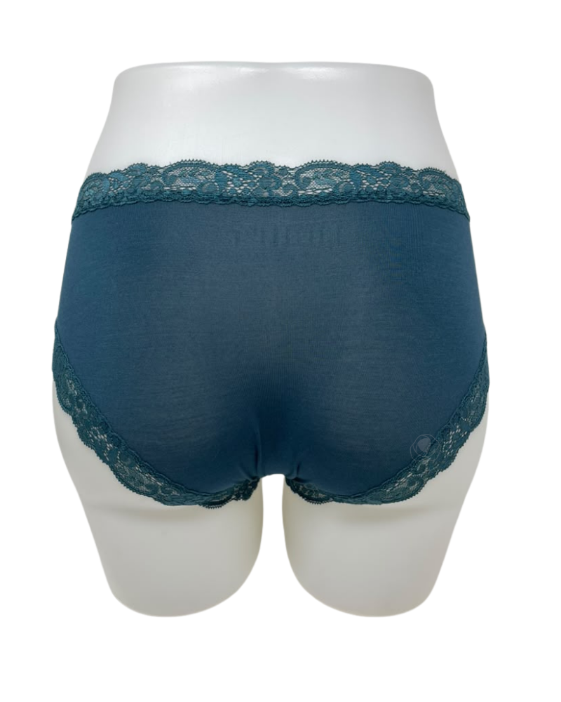 Fleur't Deep Spruce Iconic Modal Lace Trim Boyshort