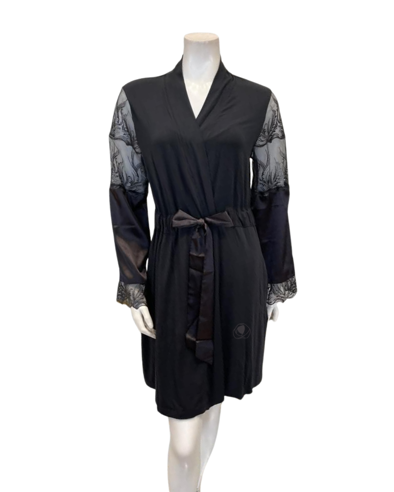 Fleur't 6325 Black Desire Modal Kimono