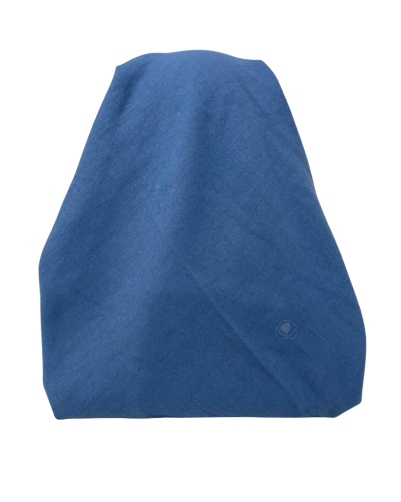 It's Younique OB-FAV-BL Solid Blue Favorite Fabric Pre-Tied Open Back Bandanna with Velvet Grip