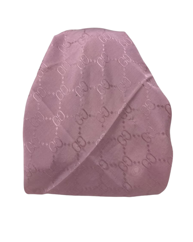It's Younique Pink Designer Inspired Pre-Tied Open Back Bandanna with Velvet Grip
