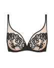 Simone Perele Tatoo Noir Saga Sheer Plunge Underwire Bra