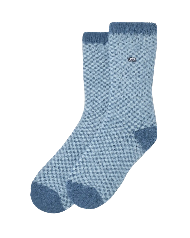 UGG 1187550 Tahoe Blue/Sky Blue Check Enlie Crew Socks
