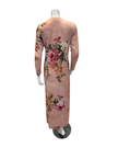 Angelice Peach Floral European Printed Button Down Modal Nightgown