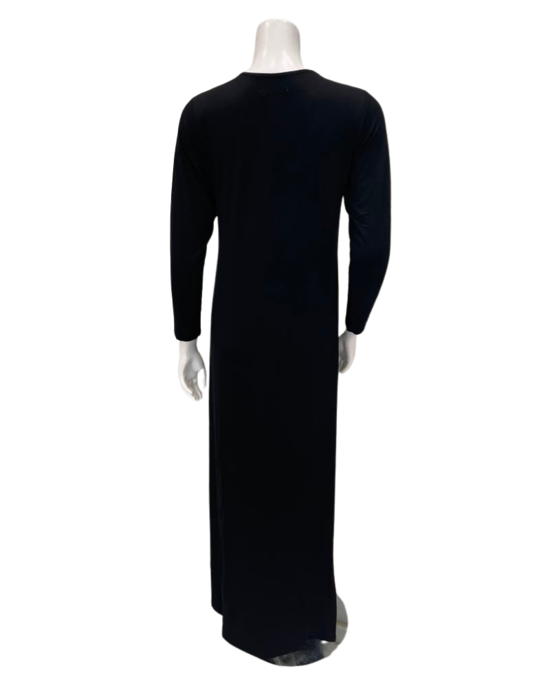 The Star Story Royal Blue Scroll Black Modal Button Down Nightgown