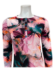 Oh! Zuza Deep Green Floral Long Sleeve Modal Button Down Nightshirt