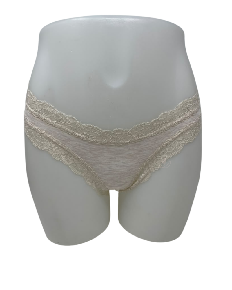 Fleur't Honey Oat Iconic Modal Lace Trim Thong