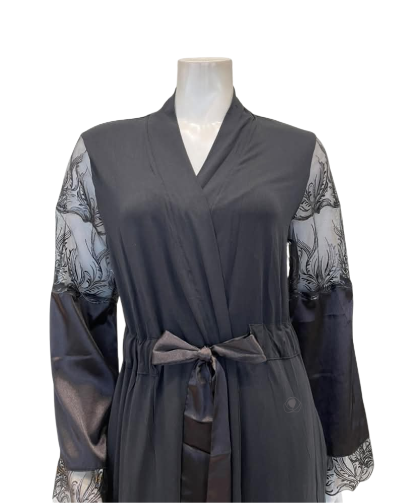 Fleur't 6325 Black Desire Modal Kimono