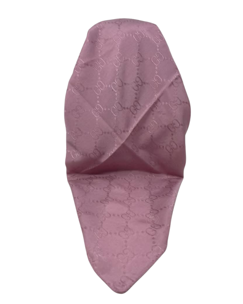 It's Younique Pink Designer Inspired Pre-Tied Open Back Bandanna with Velvet Grip