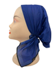 Cherie Navy Border Short Tails Pre-Tied Bandanna