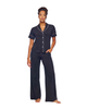 Cosabella Black/Moon Ivory Bella Lusso Short Sleeve & Long Pants Cotton Blend Pajamas Set