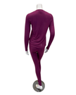 Angelice Plum Royal Embroidery V Neck Modal Pajamas Set