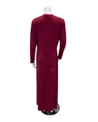 Pen-ky Wine Embroidered Flowers Modal Nursing Nightgown