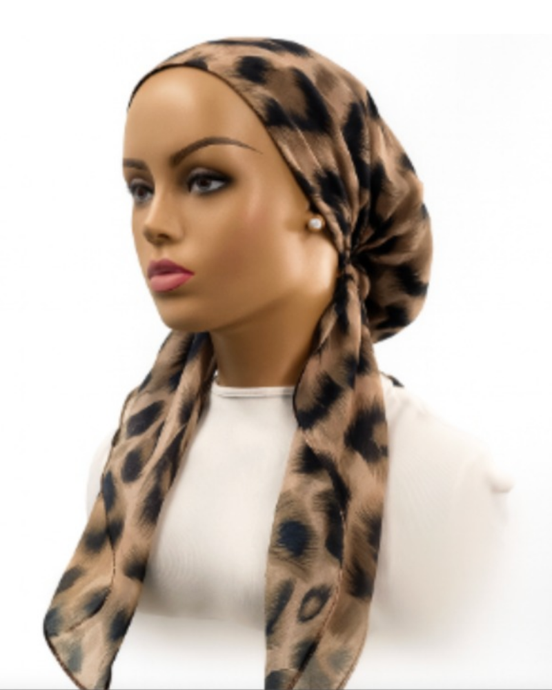 Ahead Tan Feral Chic Israeli Style Long Tails Pre-Tied Bandanna