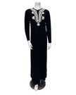 The Star Story Ivory Scroll Black Modal Button Down Nightgown
