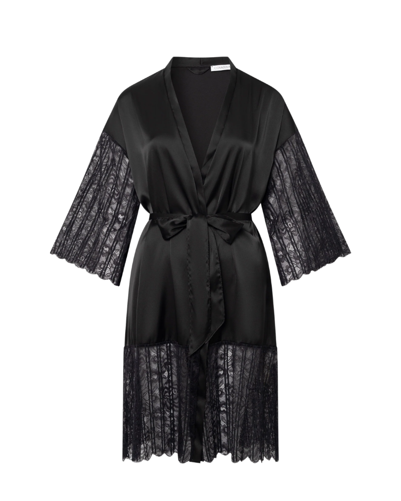 Cosabella MISSW8091 Black Misteriosa Robe