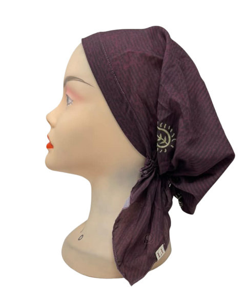 Lizi Headwear Wine Paisley Adjustable Pre-tied Sport Bandanna