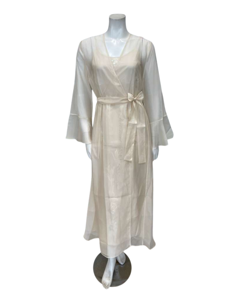 Rya Collection Pearl Voltaire Gown & Robe Set