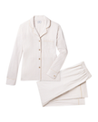 Petite Plume Camel Ticking Stripe Pima Cotton Pajamas Set