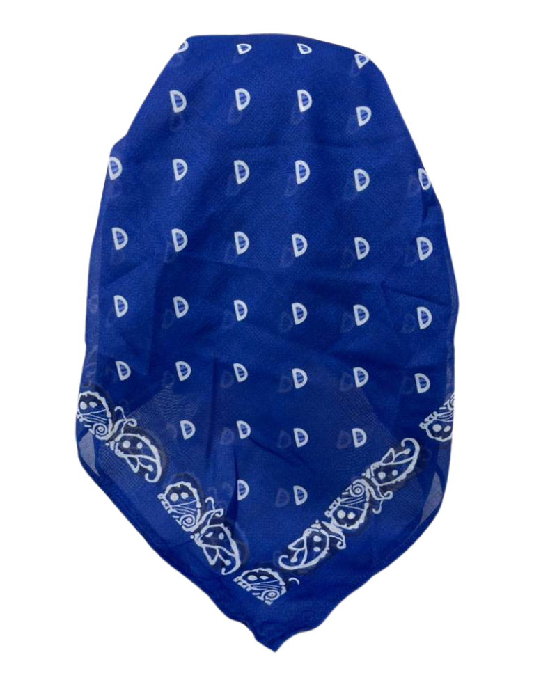 Ahead Cobalt Heritage Versatile Short Tails Adjustable Open Back Pre-Tied Bandanna