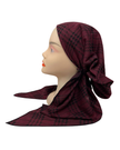 Triple Up Burgundy Plaid Unlined Pre-Tied Bandanna