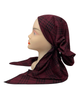 Triple Up Burgundy Plaid Unlined Pre-Tied Bandanna