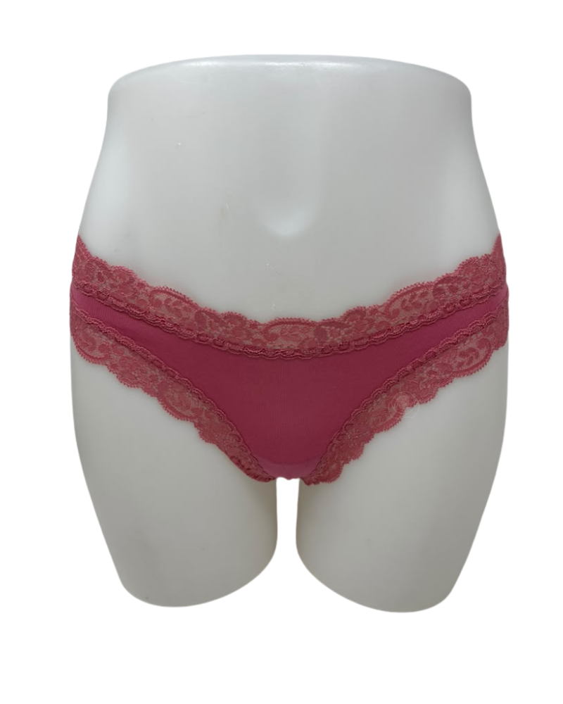 Fleur't 601 Lipstick Iconic Modal Lace Trim Thong