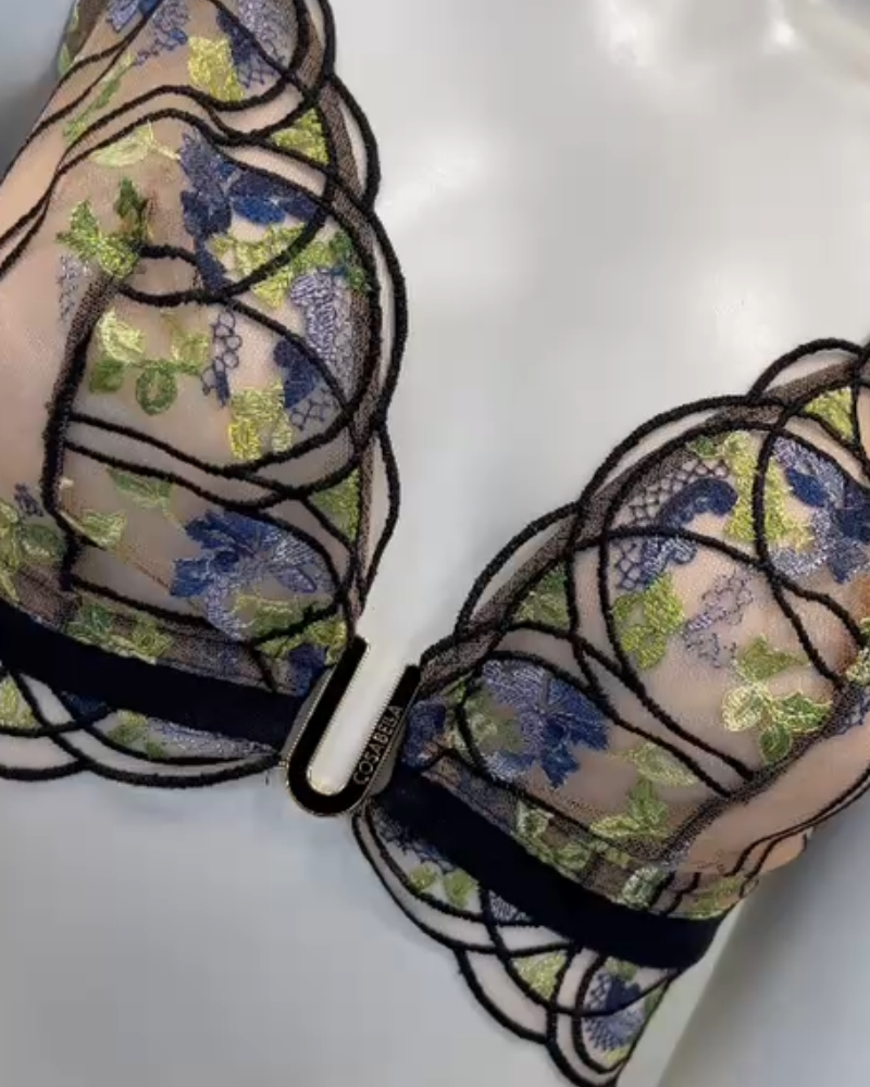 Cosabella  Black/Neon Viola Virna Bralette & Bikini Set