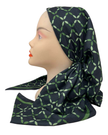 It's Younique OB-LEA-GN Green Leaves Design Pre-Tied Open Back Bandanna with Velvet Grip