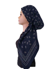 Revaz Navy Paisley Adjustable Pre-Tied Bandanna with Velvet Grip