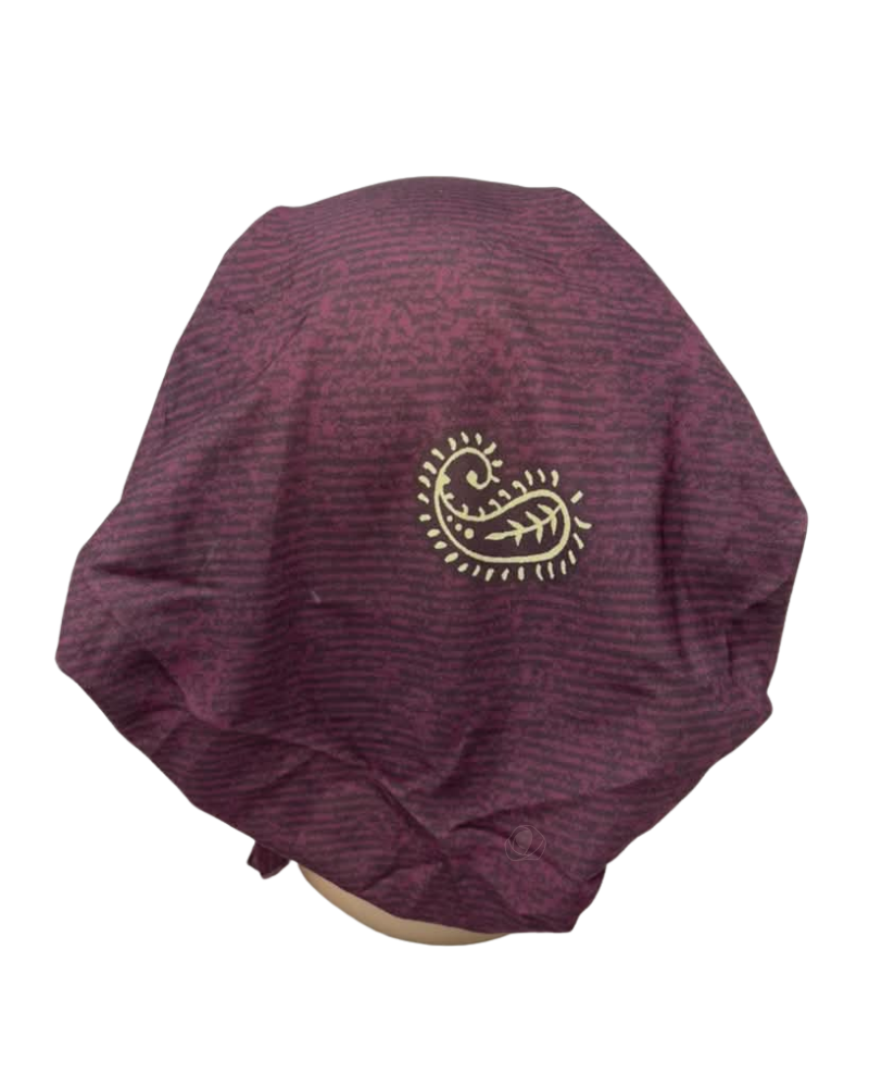Lizi Headwear Wine Paisley Adjustable Pre-tied Sport Bandanna