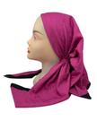It's Younique Baby Pink Wave Fabric Pre-Tied Open Back Bandanna with Velvet Grip