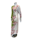 Angelice Pink/Green Vine Print V Neck Pull On Modal Nightgown