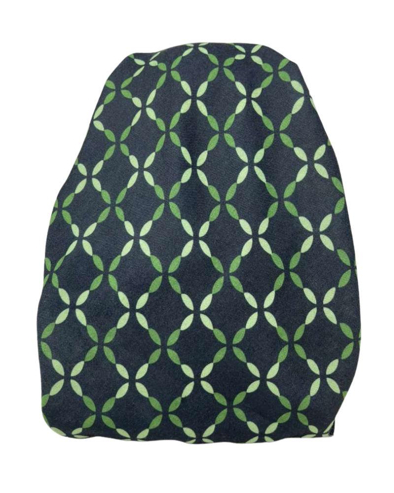 It's Younique Green Leaves Design Pre-Tied Open Back Bandanna with Velvet Grip