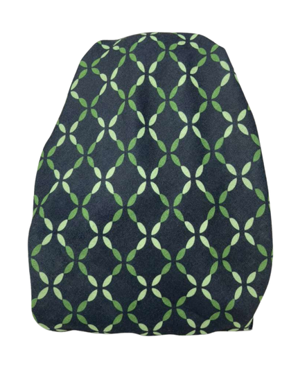 It's Younique Green Leaves Design Pre-Tied Open Back Bandanna with Velvet Grip