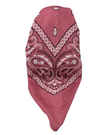 It's Younique Mauve Paisley Bandanna Print Pre-Tied Open Back Bandanna with Velvet Grip