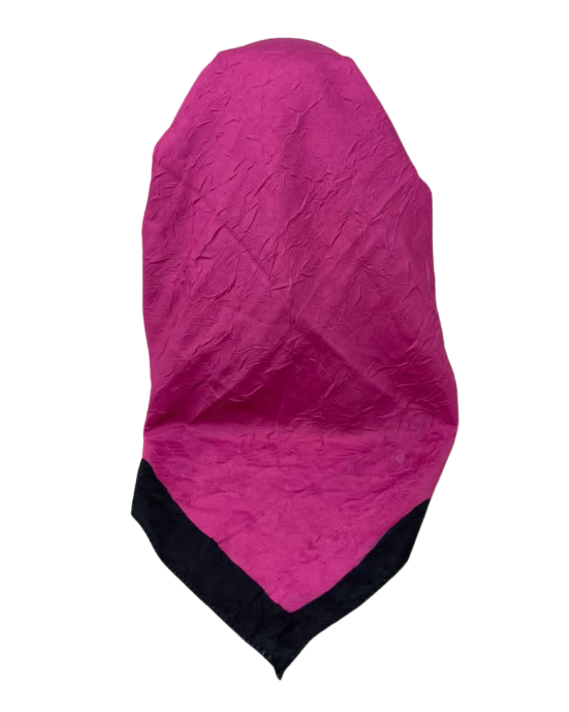 It's Younique Baby Pink Wave Fabric Pre-Tied Open Back Bandanna with Velvet Grip
