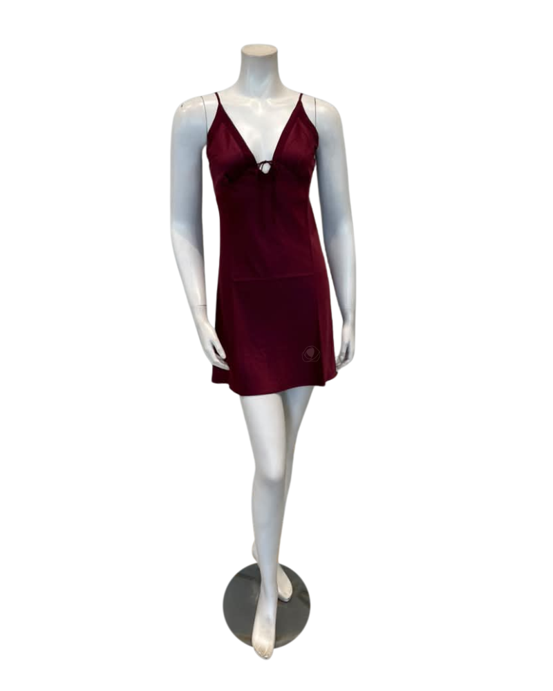 Rya Collection Dark Cherry Calypso Chemise & Wrap Set