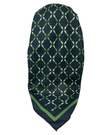 It's Younique Green Leaves Design Pre-Tied Open Back Bandanna with Velvet Grip