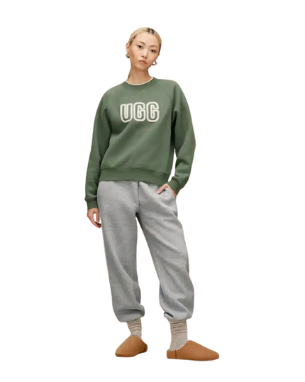 UGG Green Stone UGG Logo Crewneck Sweater