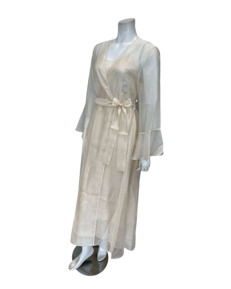 Rya Collection Pearl Voltaire Gown & Robe Set