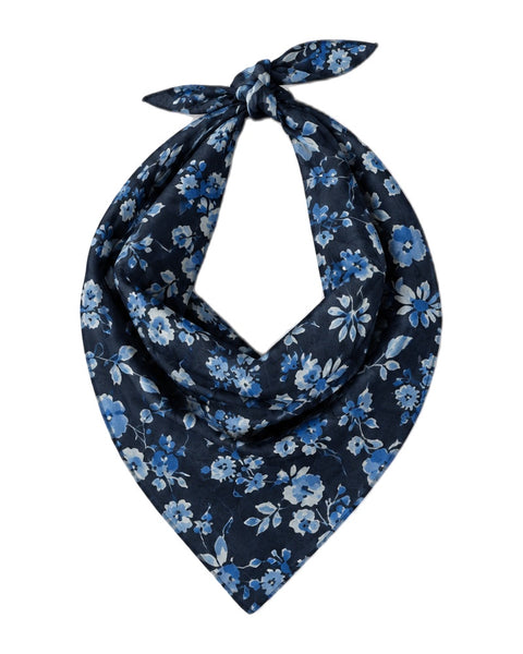 Scarf Bar Navy Blossom Bandana Scarf