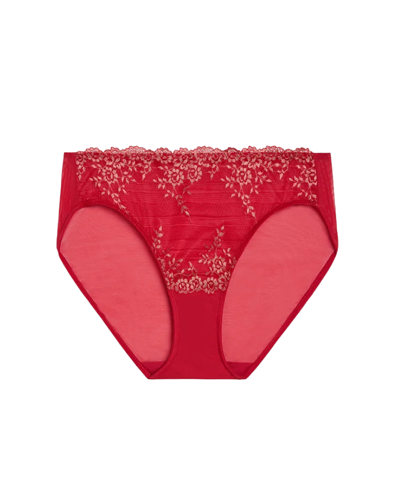Wacoal Grandalia Red/Rose Embrace Lace Hi Cut Brief
