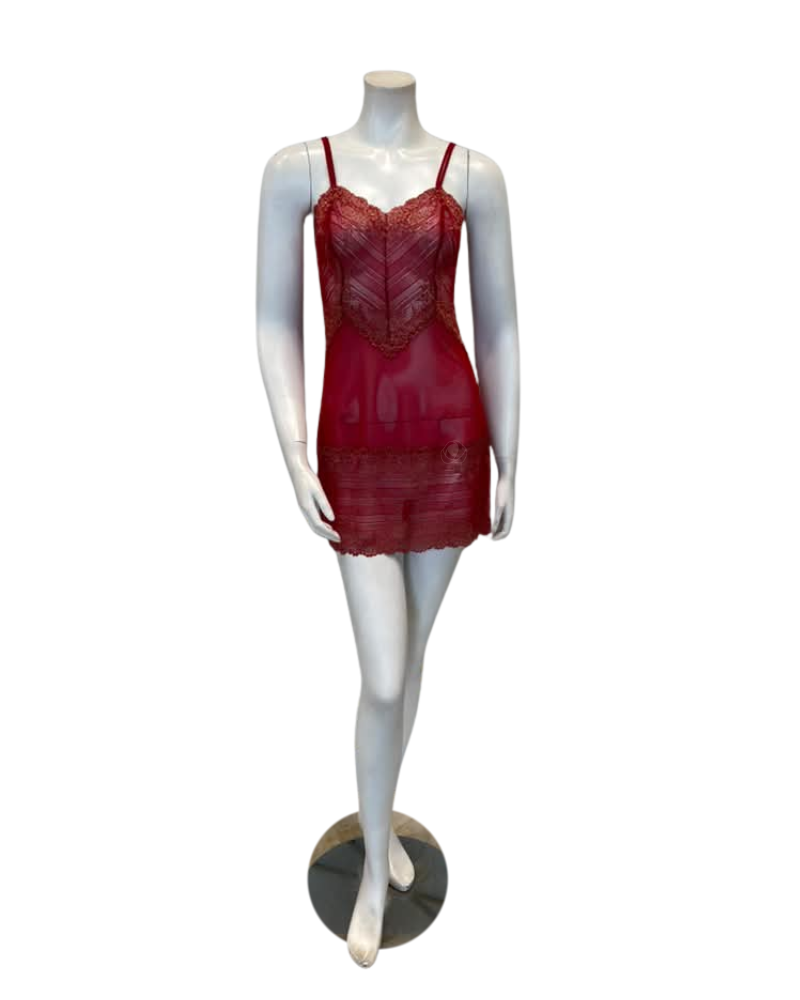 Wacoal Grandalia Red / Rose Embrace Lace Chemise