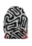 It's Younique OB-ZEB-RDWH Red/White Zebra Print Pre-Tied Open Back Bandanna with Velvet Grip Myselflingerie.com