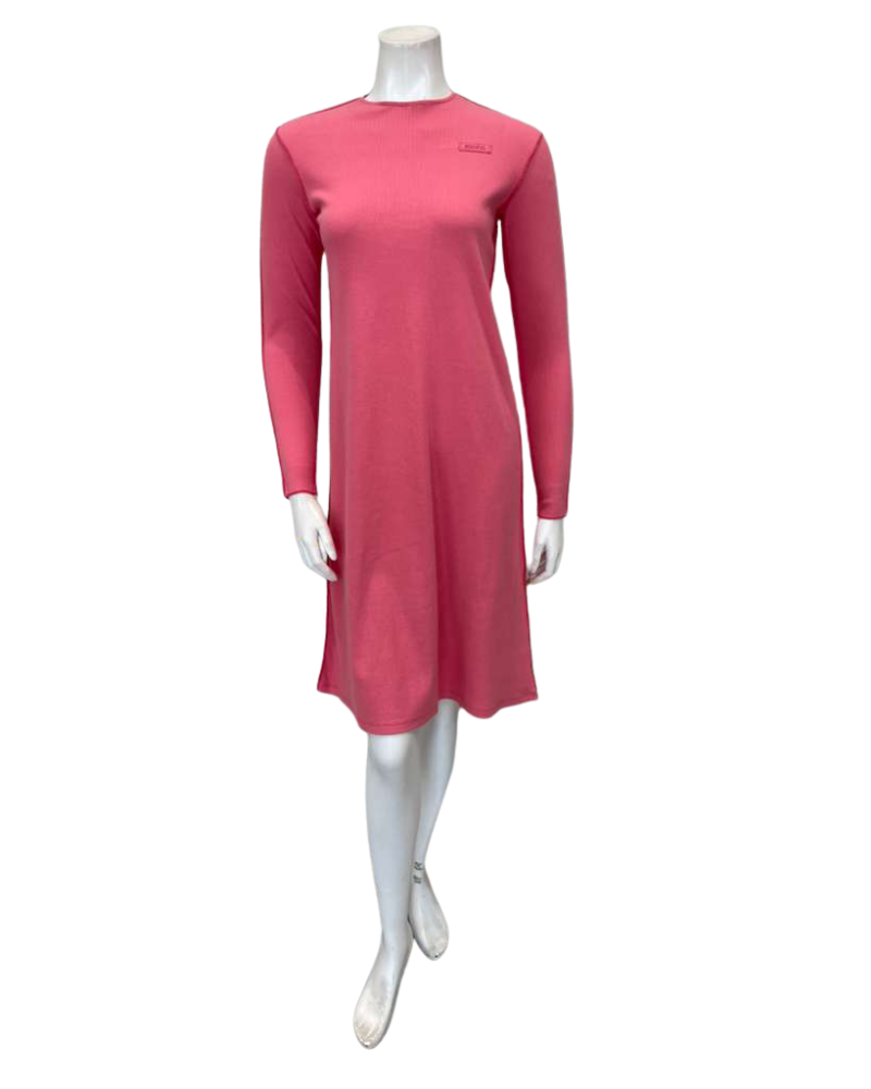Bee and Dee Bright Coral Classic Ribbed Modal Teen's Nightgown Myselflingerie.com