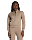 Spanx Dune Heather AirEssentials Shawl Collar Half Zip Myselflingerie.com
