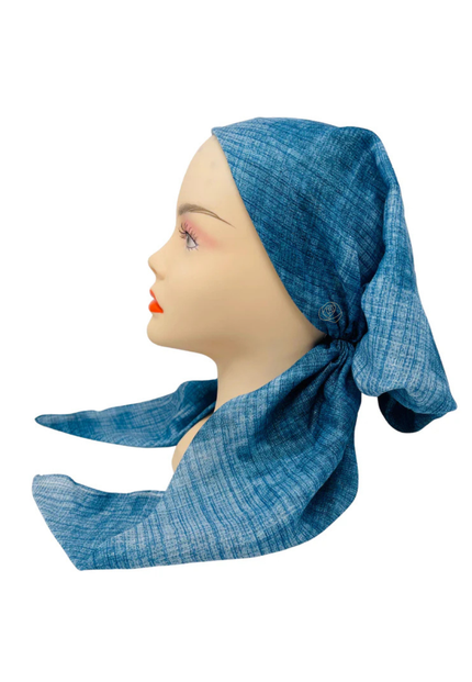 It's Younique PP-SHIM-OMLB Light Blue Ombre Shimmer Pre-Tied Bandanna with Velvet Grip Myselflingerie.com