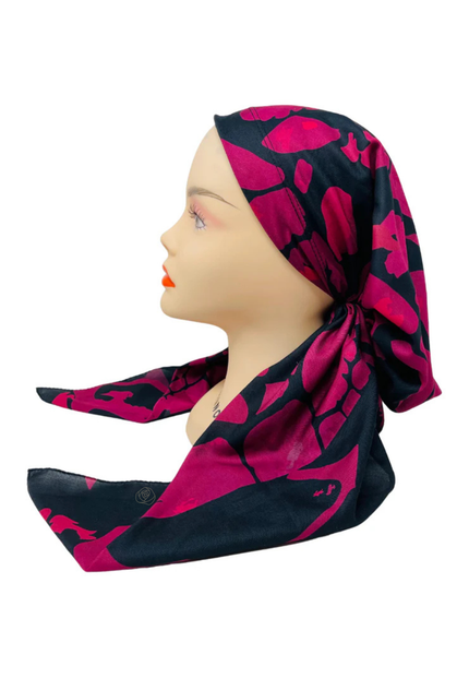 It's Younique PP-PAT-RAS Raspberry Patches Pre-Tied Bandanna with Velvet Grip Myselflingerie.com