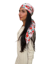 Scarlet Garden Square Scarf with Invisible Grip